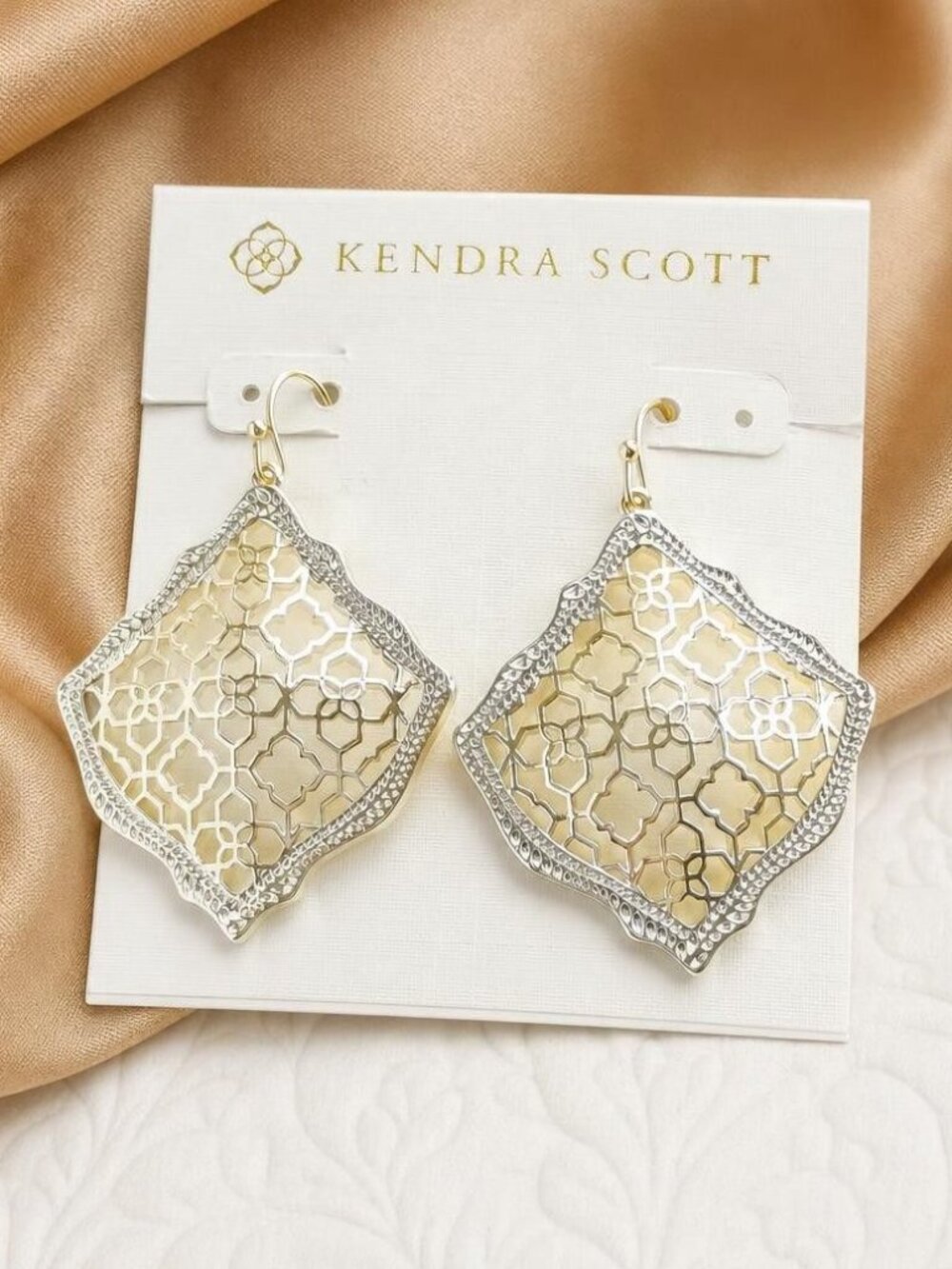 Kendra Scott Kirsten Gold Filigree Drop Earrings